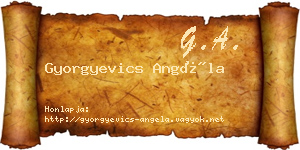 Gyorgyevics Angéla névjegykártya